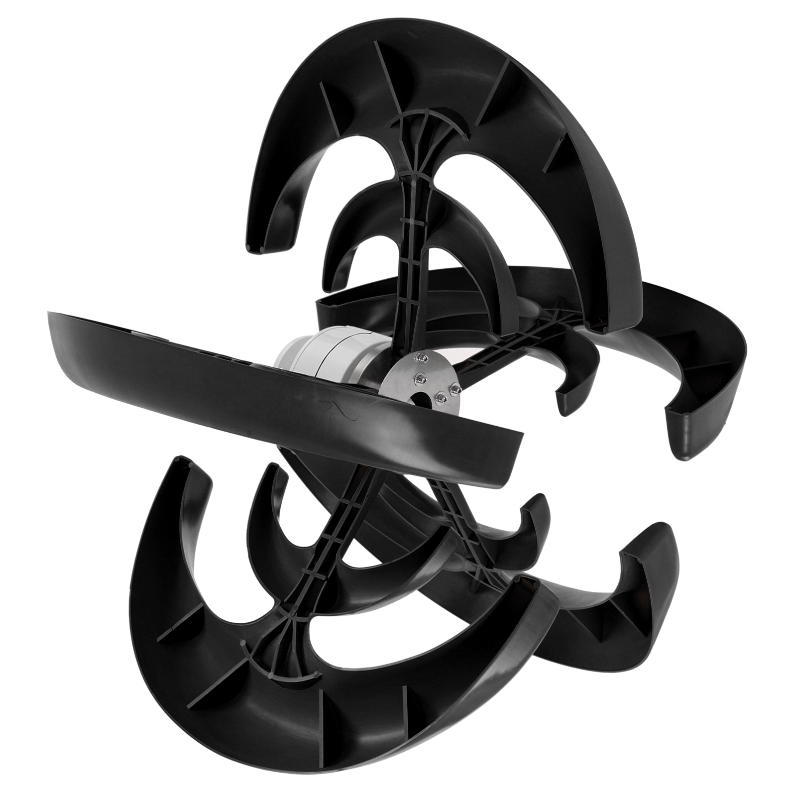 Windkraftanlagen-set, 5-blatt-windgenerator Mit Steuerung, Schwarze Laterne, 600 W, 24 V
