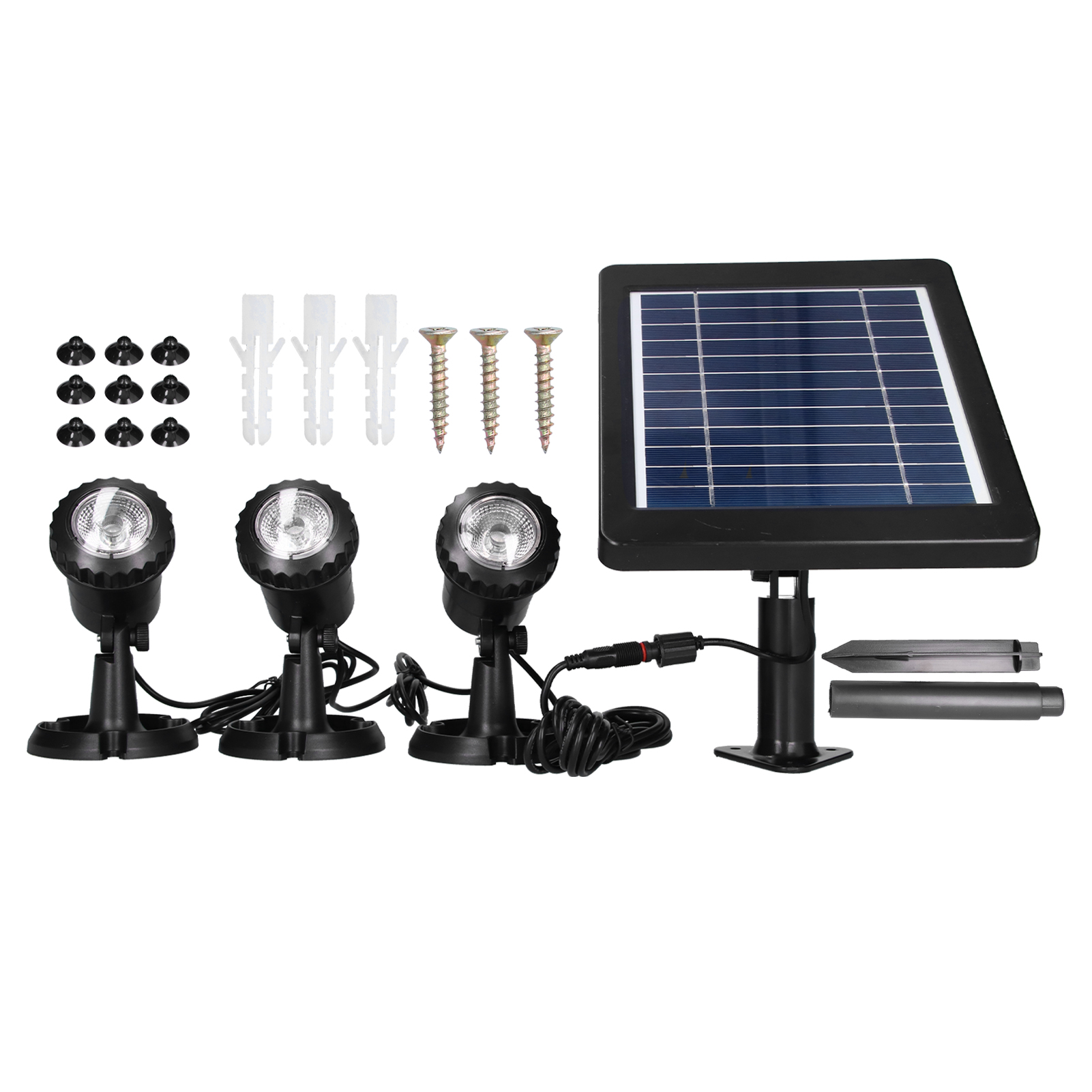 Solarleuchten 6v 3,5w 3-in-1 Wasserdichte Rgb-farb-solar-gartenleuchte Für Rasen, Pool, Hof Und Garten