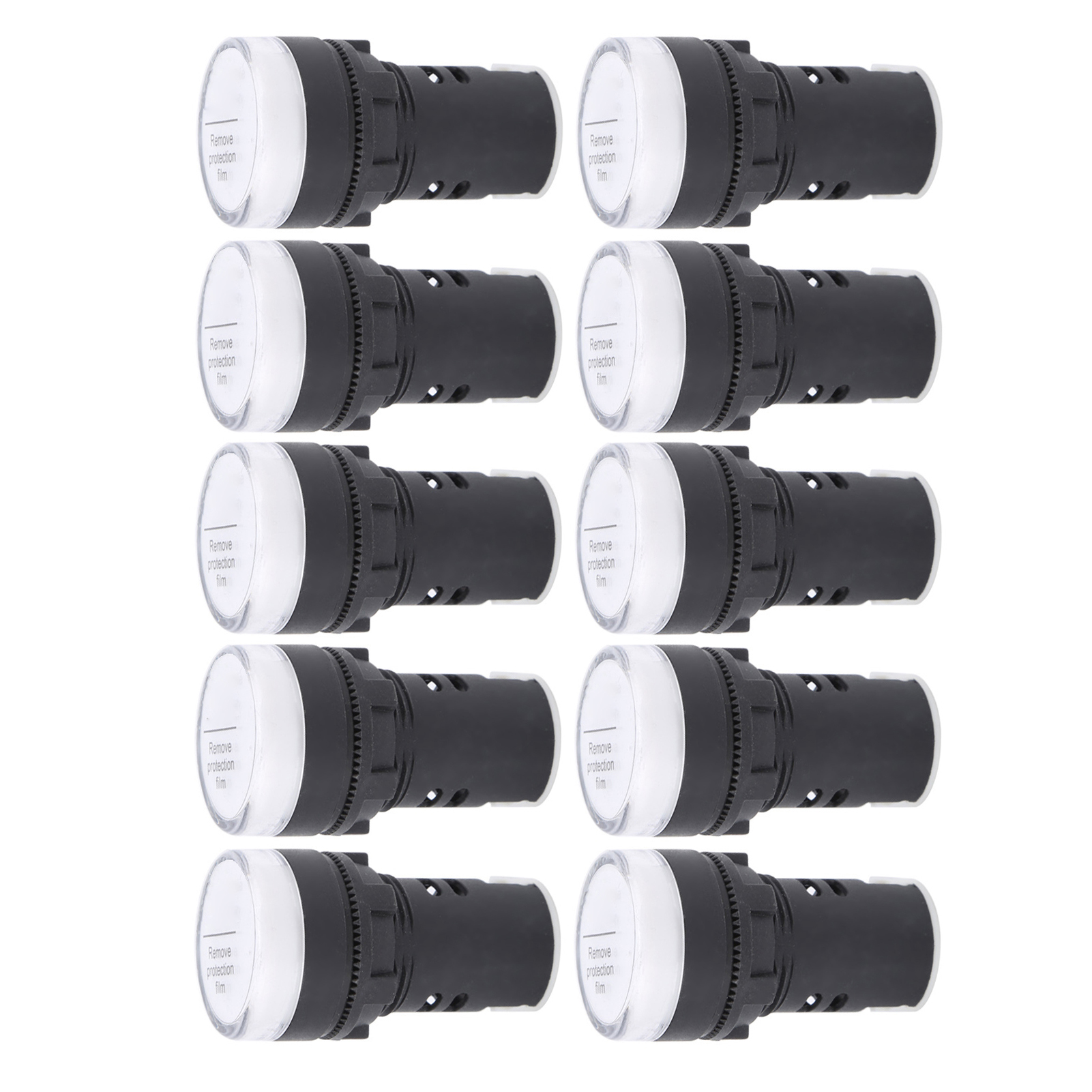 10 Stück Ad16‑22ds Led-signalleuchte, Weiß, Hohe Helligkeit, Anzeigegerät, Zubehör, Ac220v