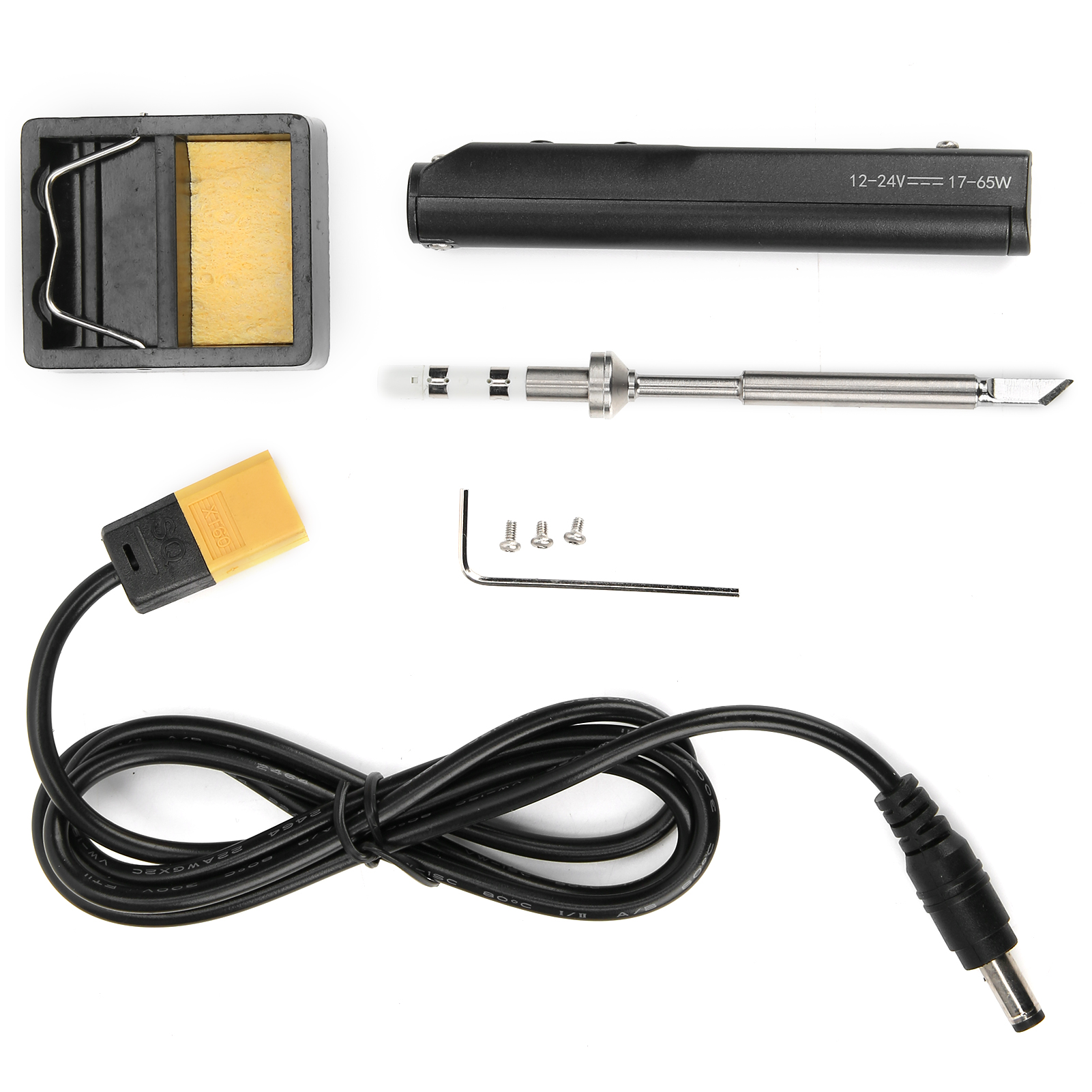 Elektrisches Lötkolben-set Mit Schwarzer Led-anzeige Und Erweiterter Aufbewahrungstasche Sq-001 Dc12-24v