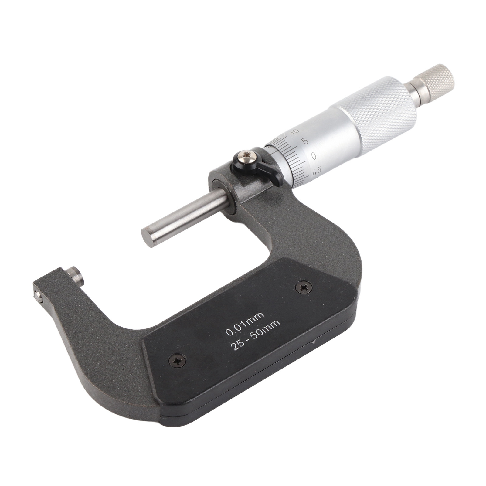 Mikrometer-außendurchmesser-messinstrument Aus Chrom-vanadium-stahl Mit Spiralverriegelung, 25–50 Mm
