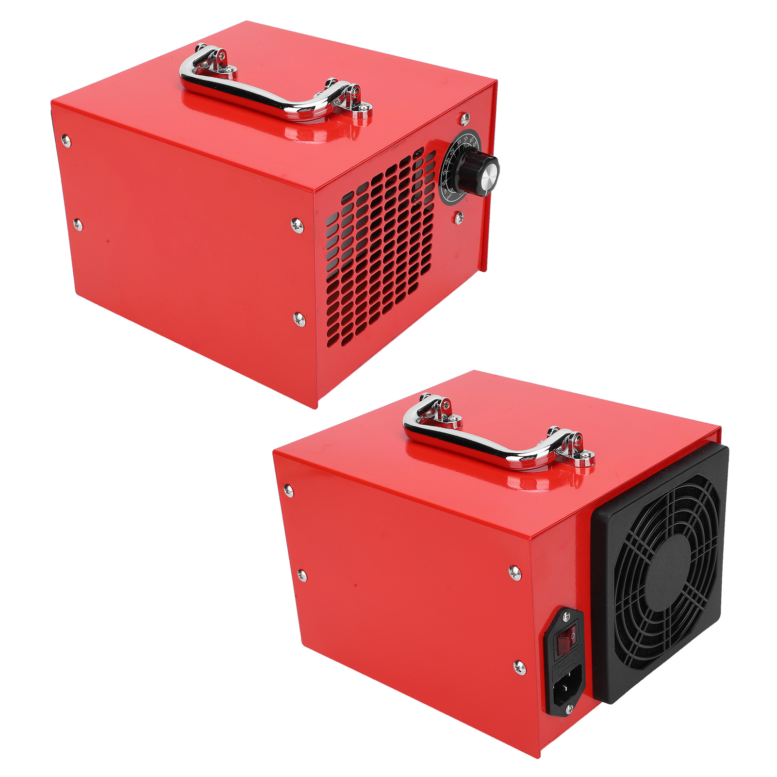 Tragbarer Ozongenerator/luftreiniger, Leistungsstarke Version, Rot, Mit Timer, Eu-stecker, 220 V, 10 G/h