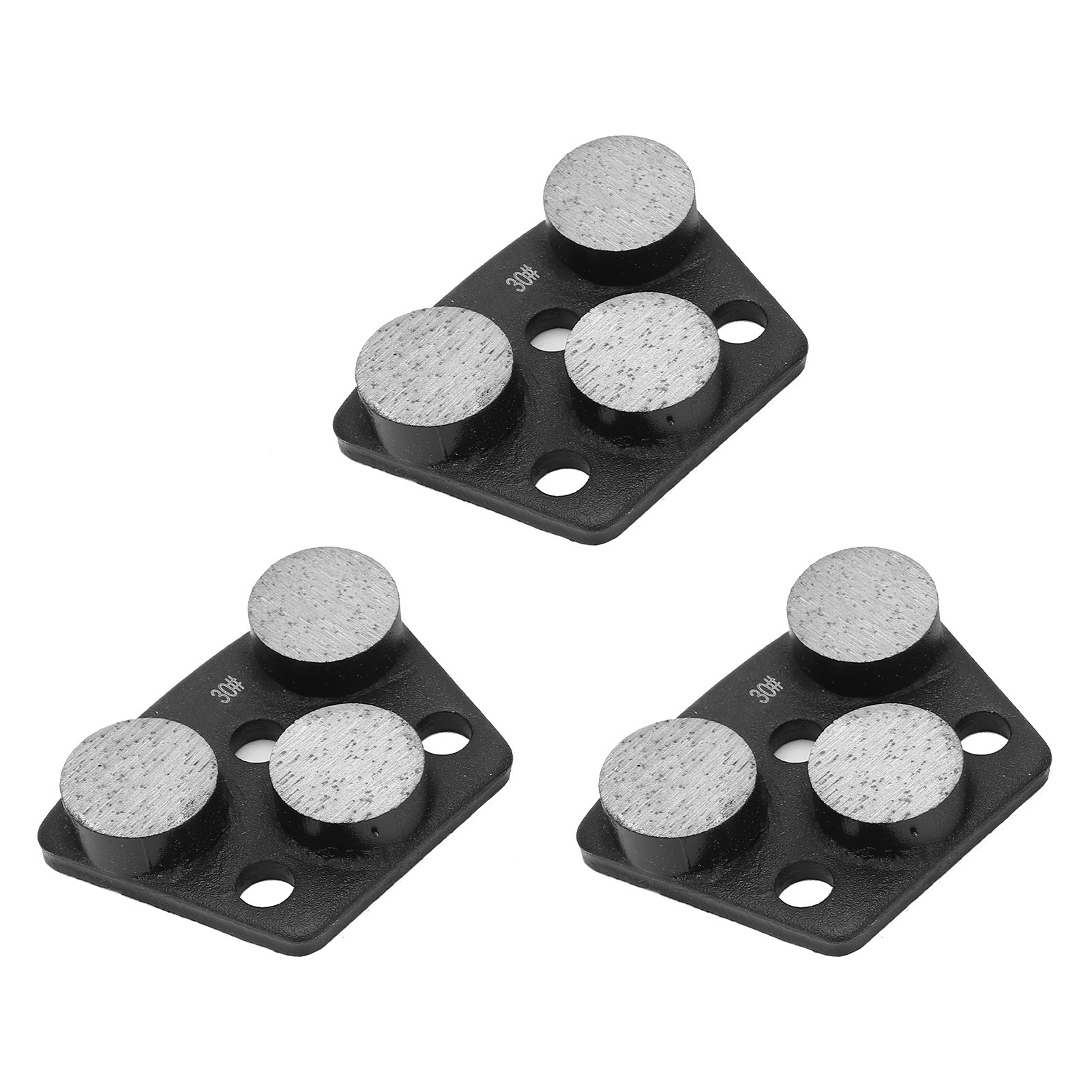 3 Stück Diamant-schleifschuhe, Trapezförmig, Für Aggressives Betonschneiden, 3 Zylindrische Zähne, Schwarz, 30