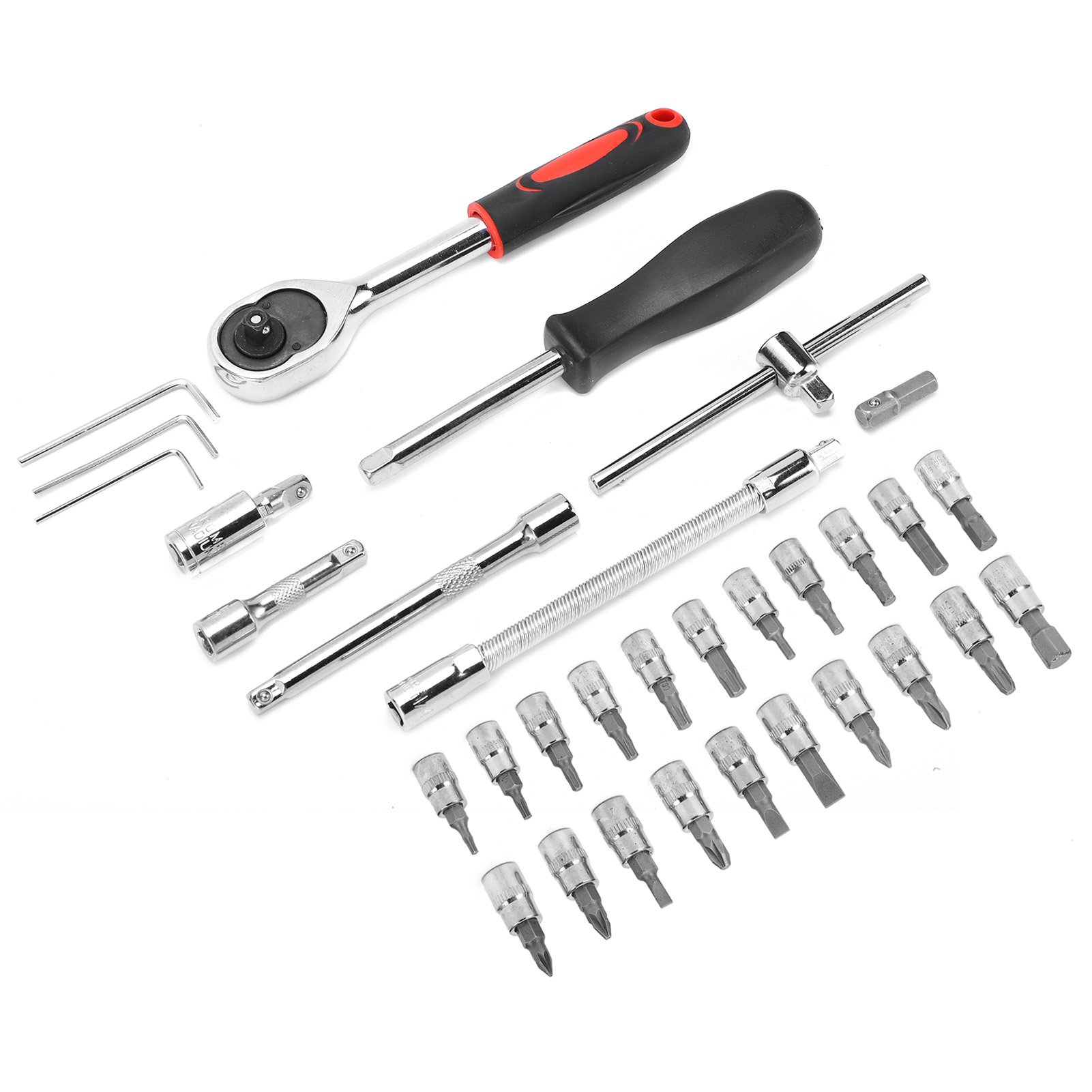 46-teiliges Steckschlüssel-bit-set, Kfz-reparatur-schraubenschlüssel, Universal-werkzeugkasten, Kohlenstoffstahl-hardware