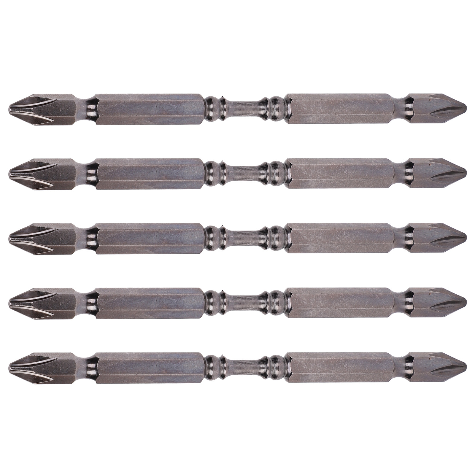 5-teiliges Set Elektrischer Schraubendreherbits, 2-kopf, Rutschfest, Aus Legiertem Stahl, C-typ, 110 Mm