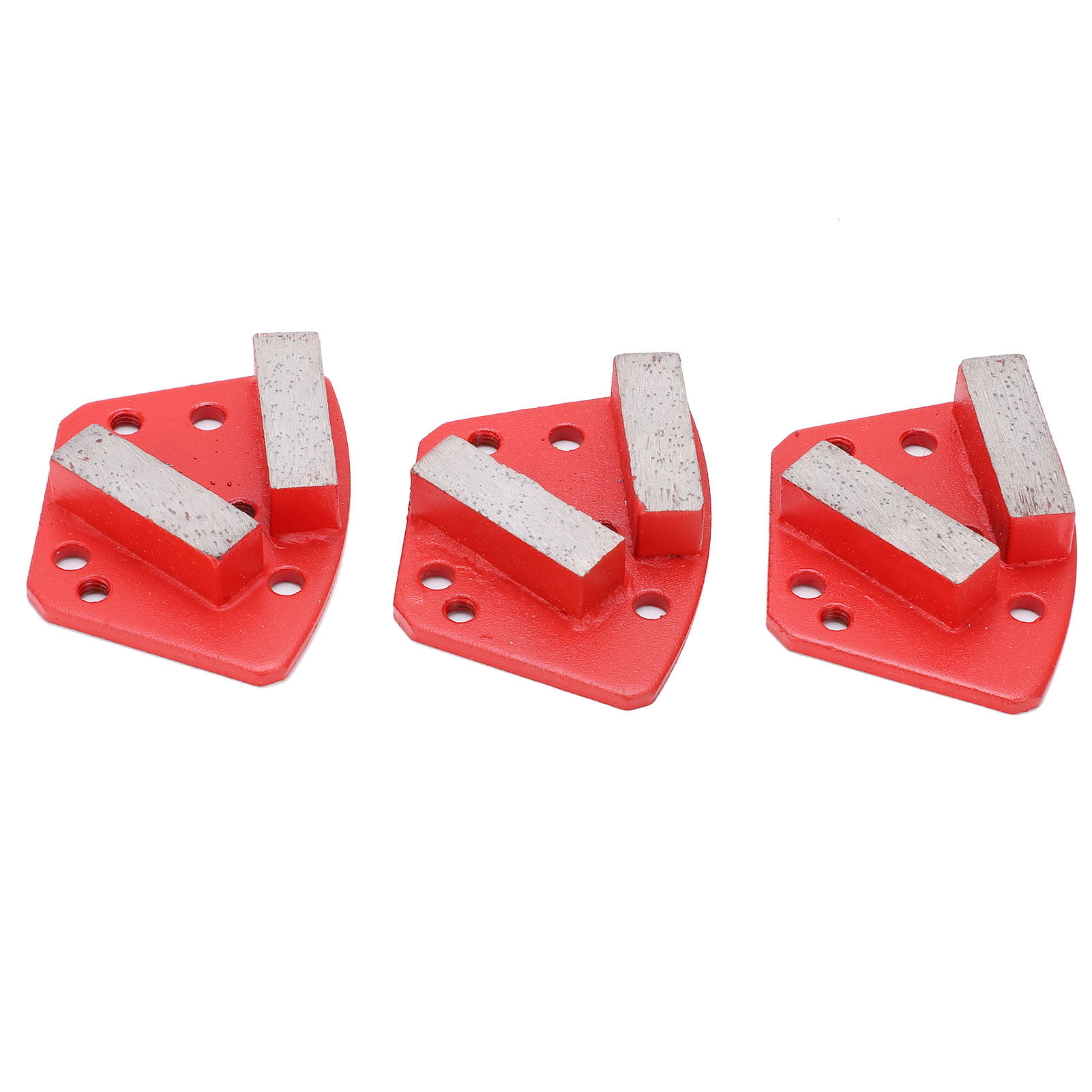 Stück Diamantschleifschuhe, Trapezförmig, Zum Betonschneiden, 6-loch, Gerade Zähne, Rot, 30