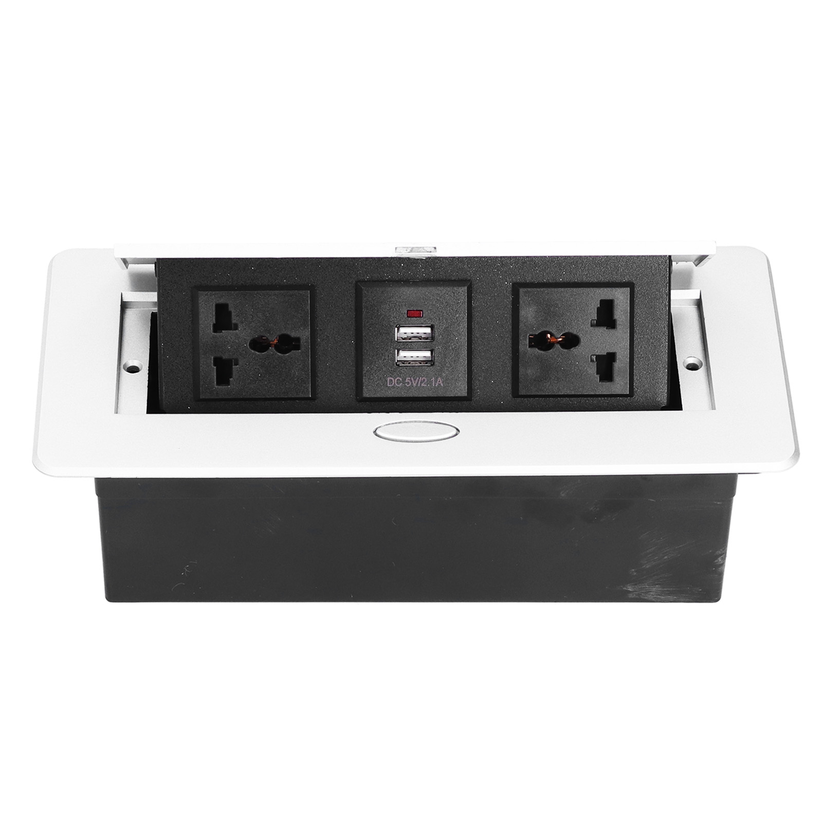 Bodensteckdose, Versenkbare Tischsteckdose Mit 3 Anschlüssen, Dual-usb-netzteil, Zubehör, 250 V, 10 A