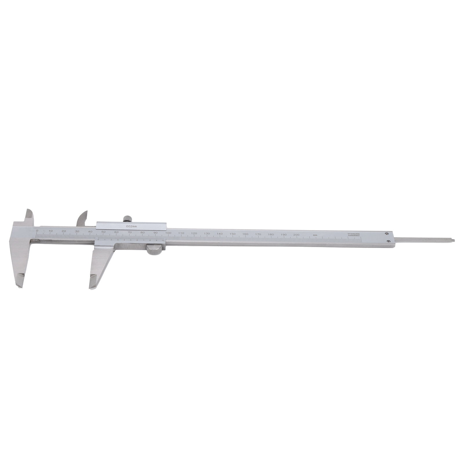 Messschieber Aus Edelstahl, Ölbeständig, Mit Integrierter Feineinstellung, Messbereich 0–200 Mm