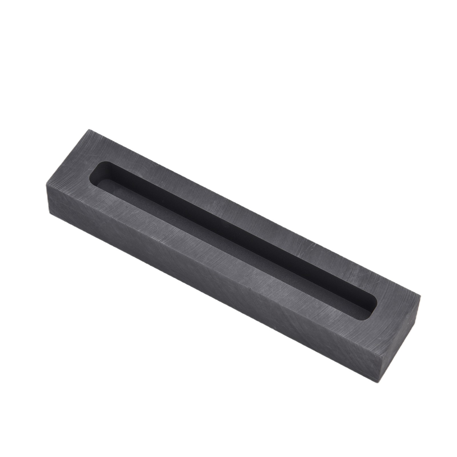 Graphit-formstreifenform, Tiegelform Für Das Schmelzen, Gießen Und Raffinieren Von Nichteisenmetallen, Außenmaße: 120 X 25 X 17 Mm, Innenmaße: 100 X 10 X 10 Mm