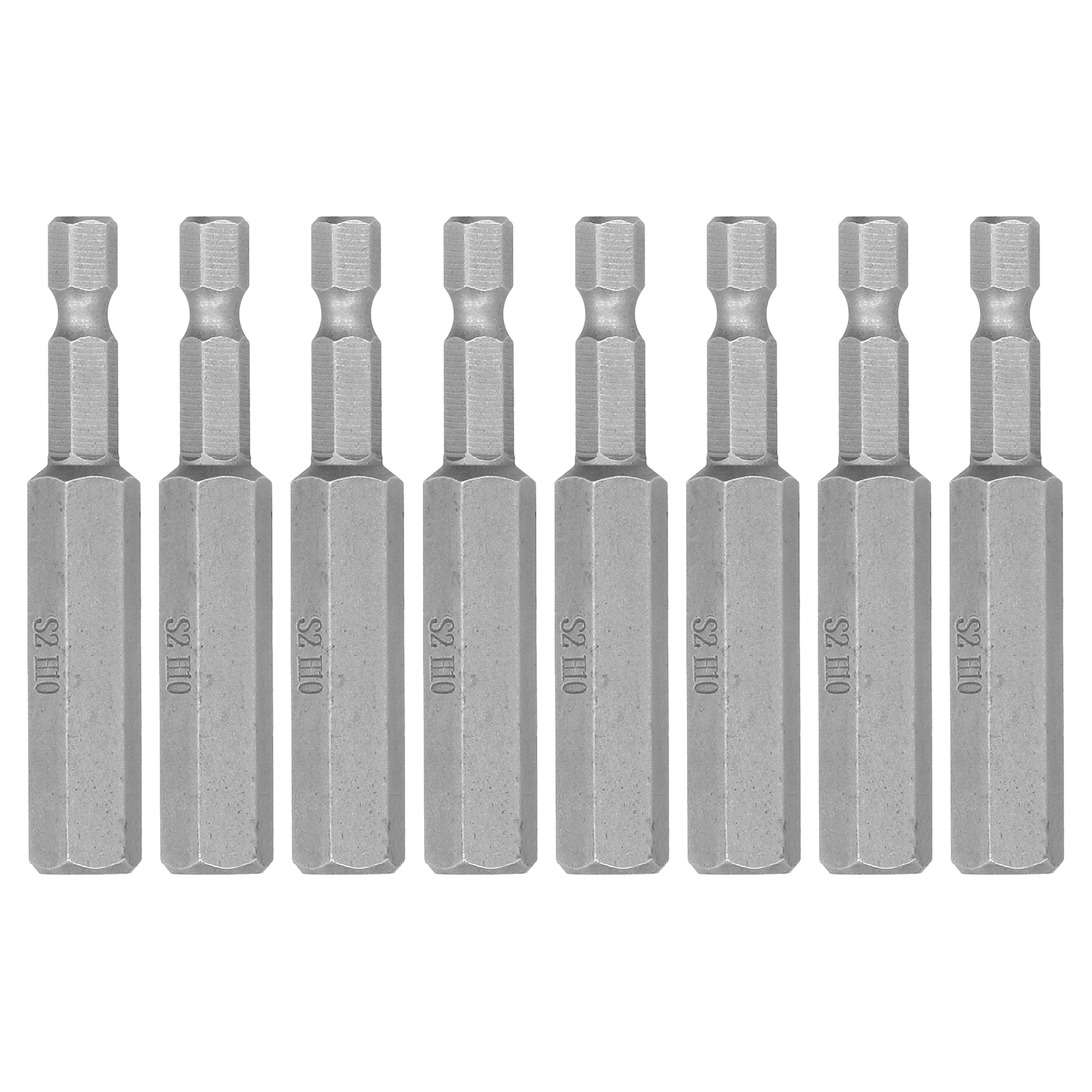 8-teiliges Set 10-mm-schraubendreherbits, Sechskant-innensechskant, Hochfester Legierter Stahl, Magnetische Bohrer S1/4 65 Mm