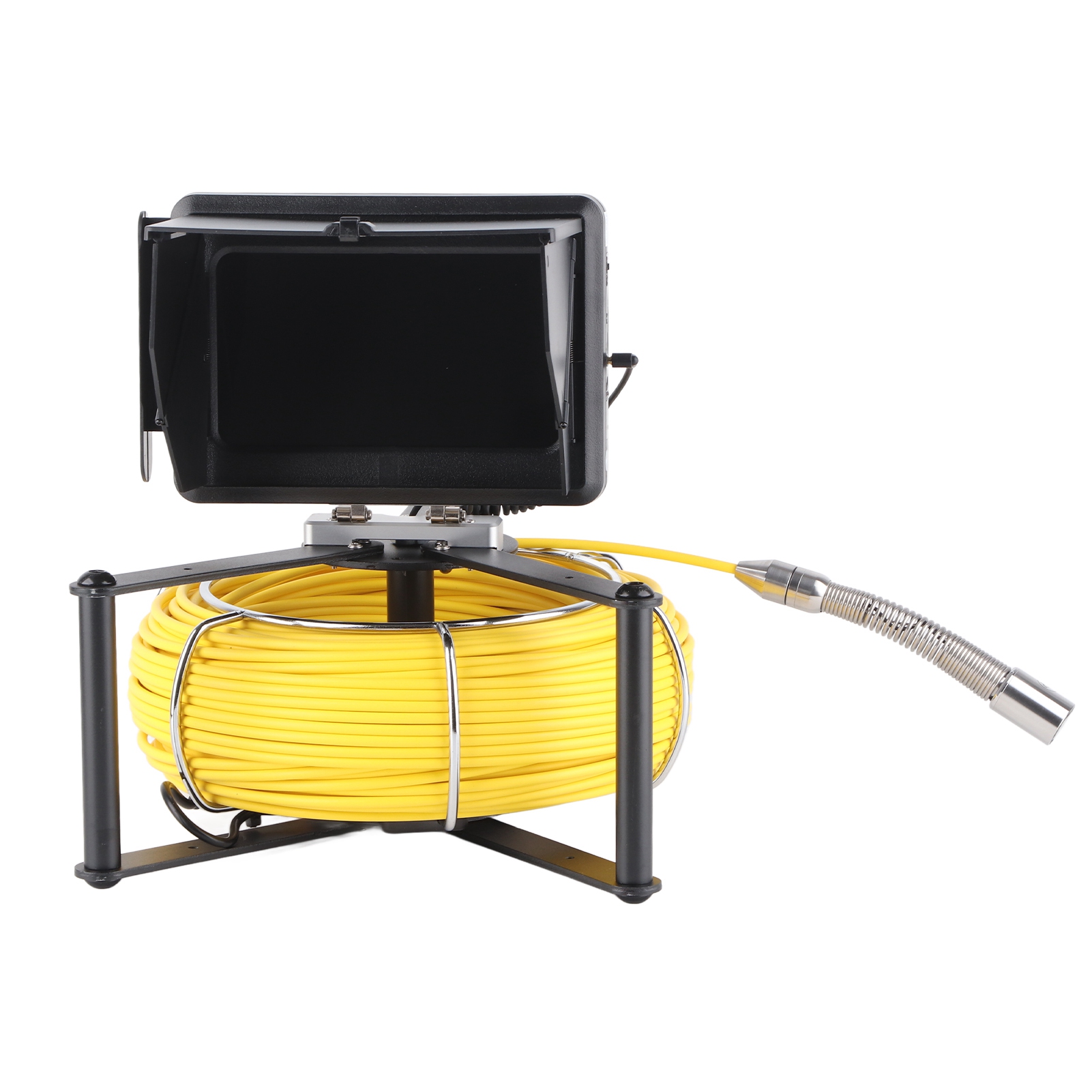 F9623‐50m Kanalinspektionskamera Ip68 7 Zoll Ips 1200 Tvl Videokamera Mit Led-beleuchtung