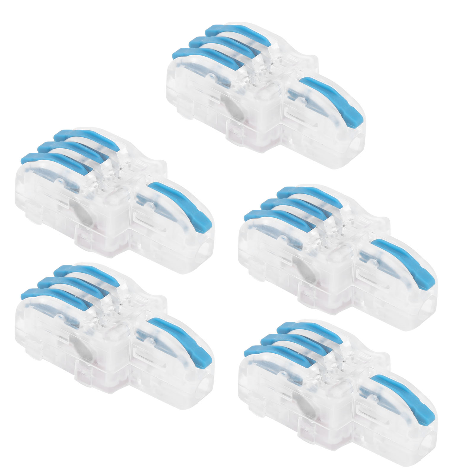 20 Stück Spl-drahtverbinder 1 Eingang 3 Ausgänge Drucktyp Splitter T-typ Leiterklemmenblock (blau)