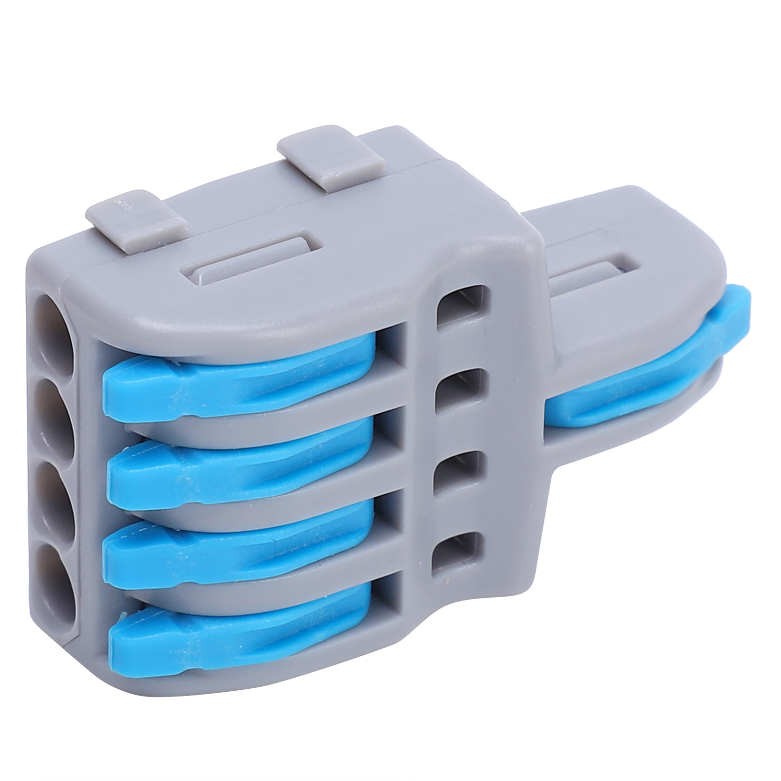 20 Stück Drahtverbinder 1 Eingang 4 Ausgänge Pushtype Splitter Leiterklemmenblock Elektrische Teile (blau)