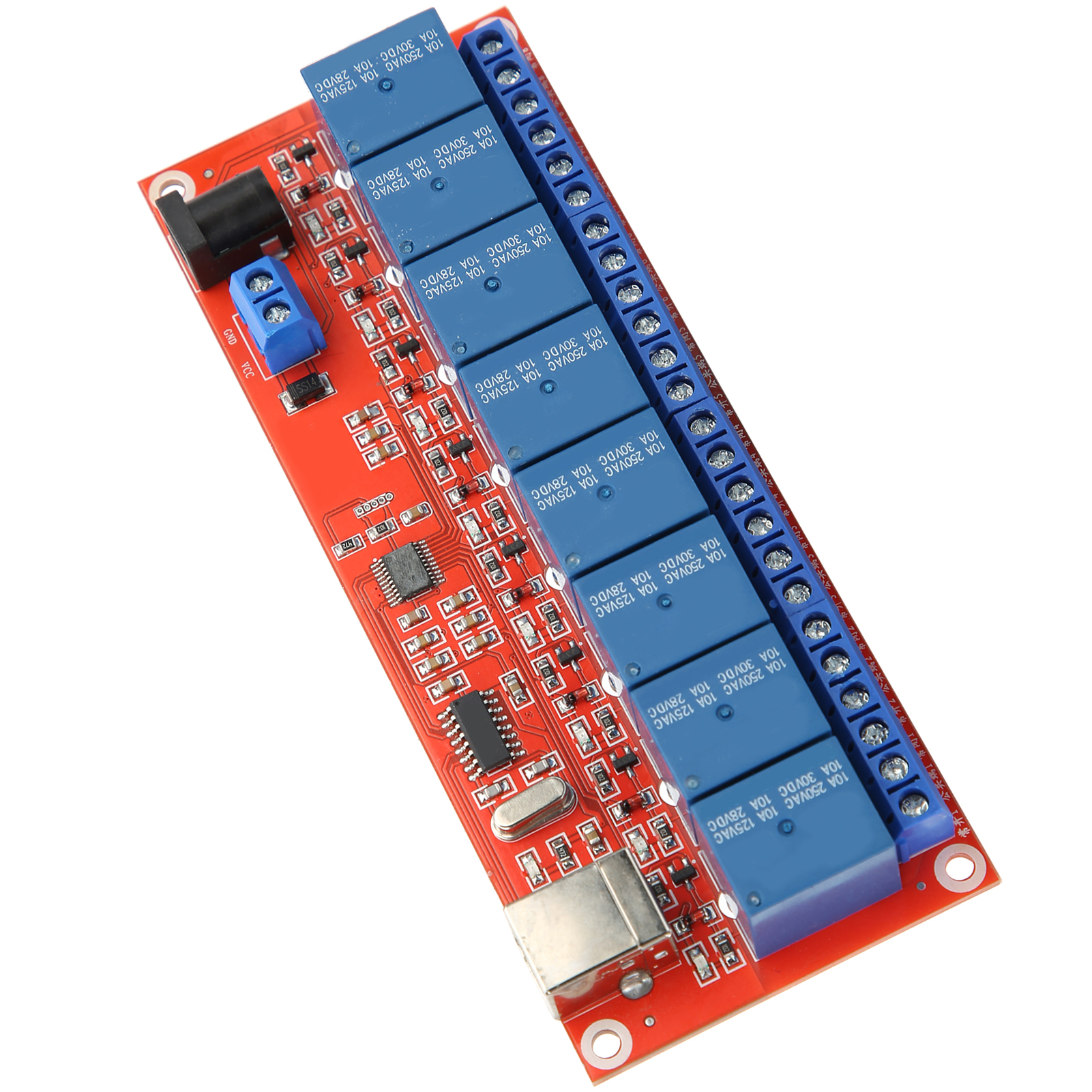 Relaismodul-schnittstellenplatine Für Low-level-trigger, Usb-seriell-port, Diy-elektroinstallationen (5 V)