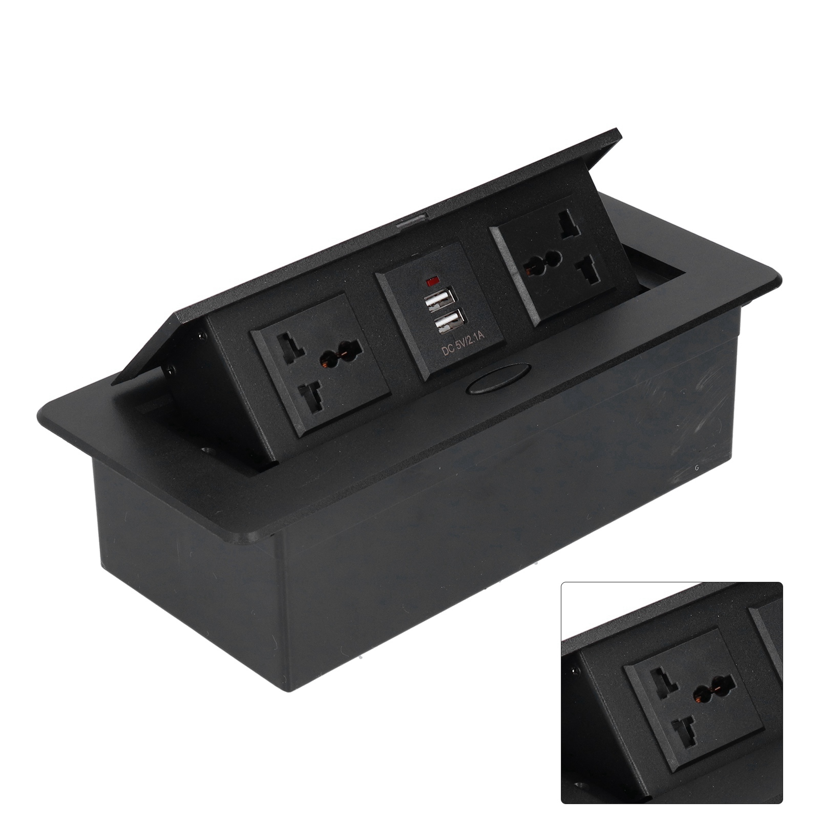 Tisch-versenksteckdose Mit Zwei Usb-anschlüssen, 250 V, J29, Für Heimbüro