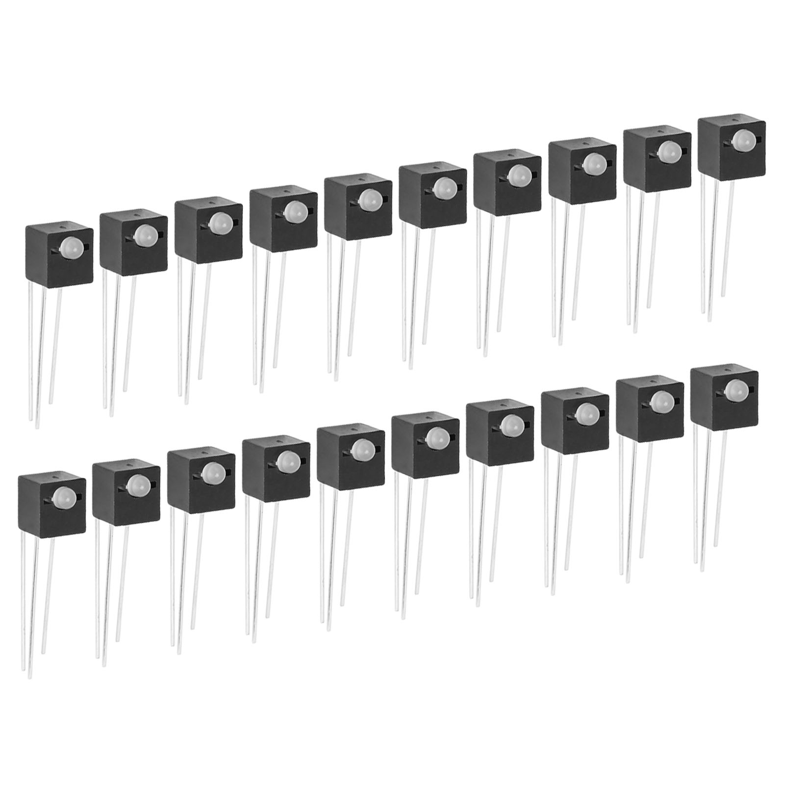 20 Stück Led-leuchtdioden-lampenfassung, 1-loch, 2-farbig, 3-polig, Gemeinsame Anode, 3 Mm Sockel, Links Grün, Rechts Rot