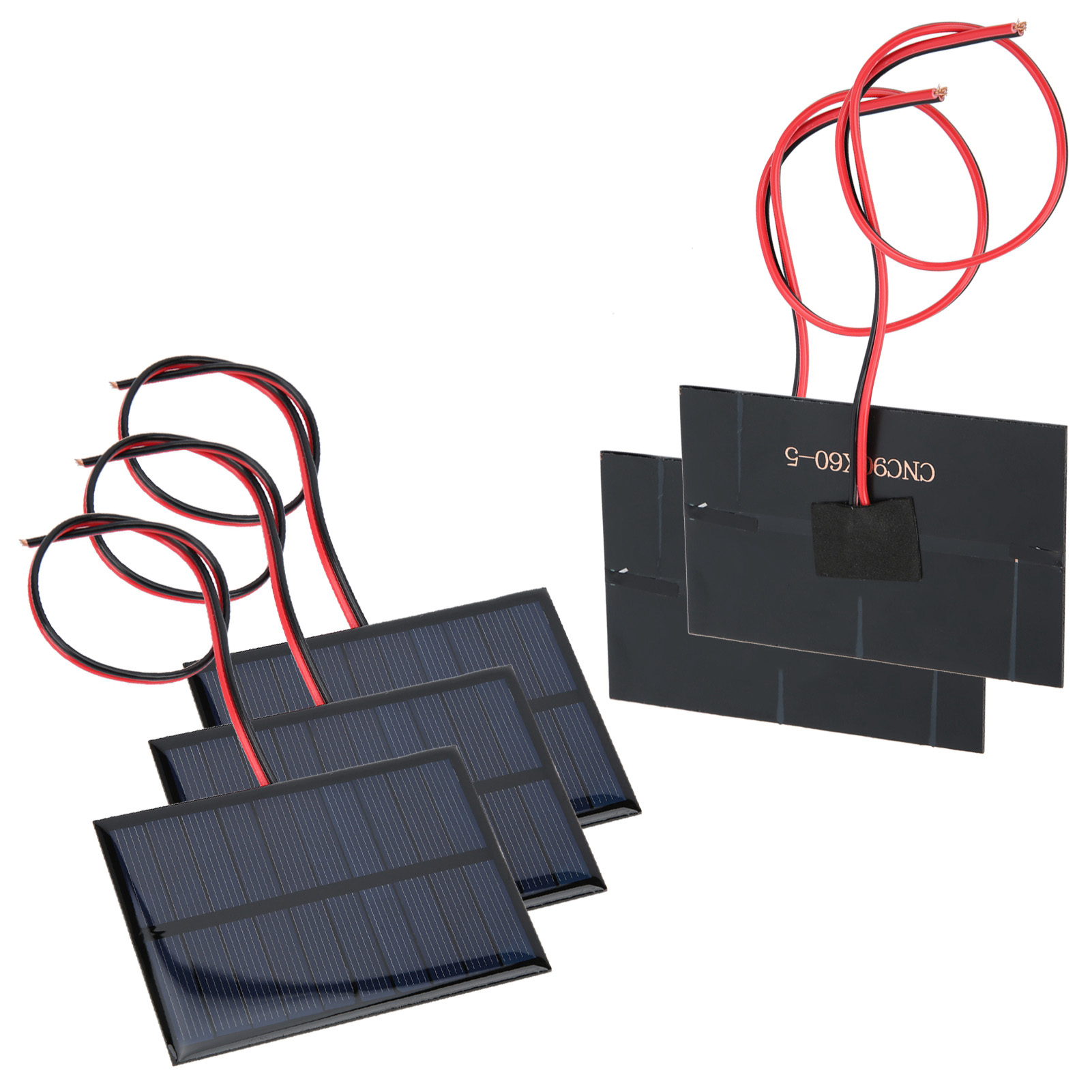 5 Stück Dc5v 150ma Solarmodul Mit 30 Cm Kabel, Wetterfest, Zum Laden