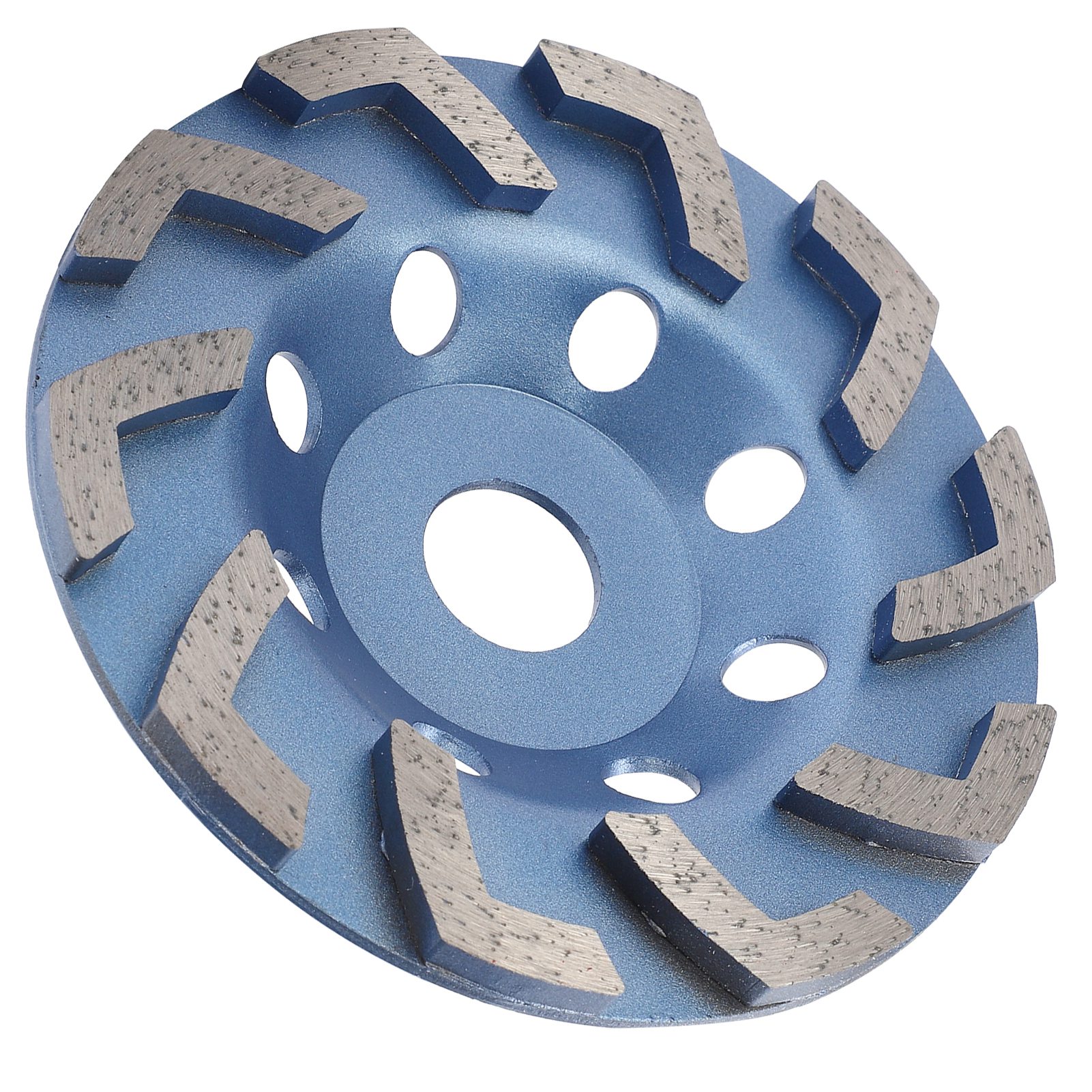 Diamantschleifscheibe Mit 10 Zähnen, Blau, 125 Mm, Zum Schleifen Von Beton, Stein Und Zement