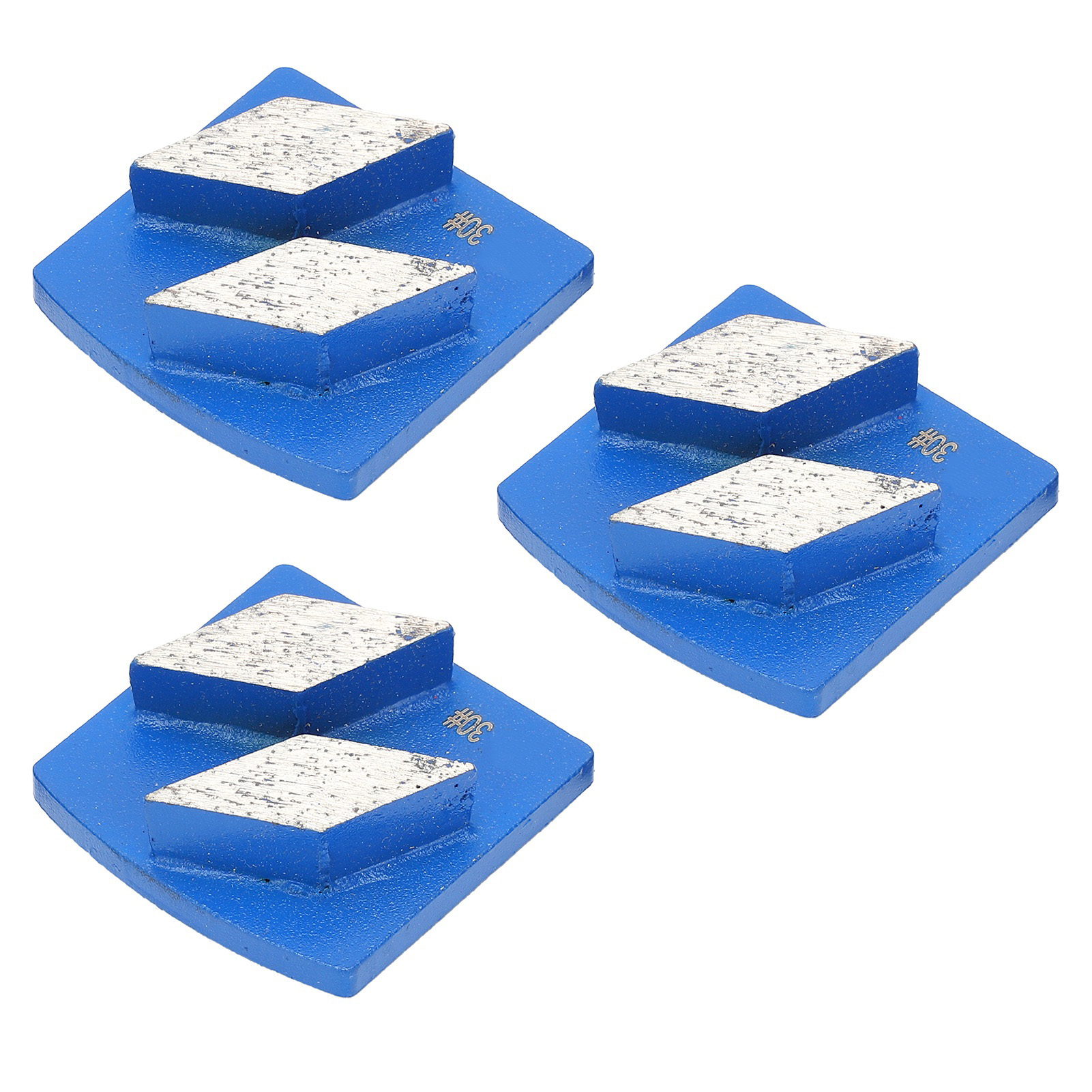 3 Stück Diamantschleifschuhe Für Beton, Schwalbenschwanzverbindungen, Aggressive Schneidetechnik, Rautenförmige Zähne, Blau, 30