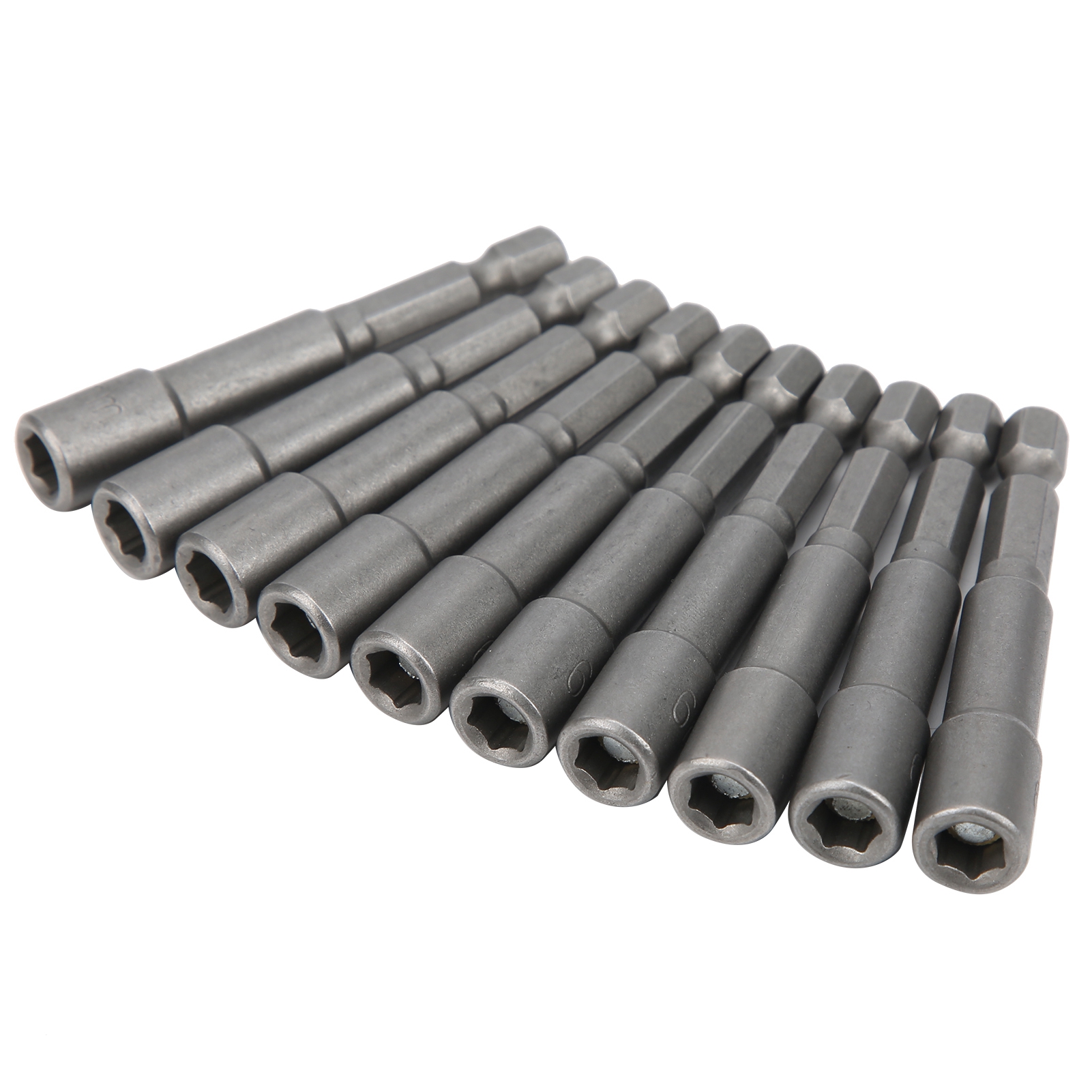 10-teiliges Sechskant-steckschlüssel-set Mit Starken Magnetischen Handwerkzeugen Aus Chrom-vanadium-stahl (6 X 6,35 Mm)