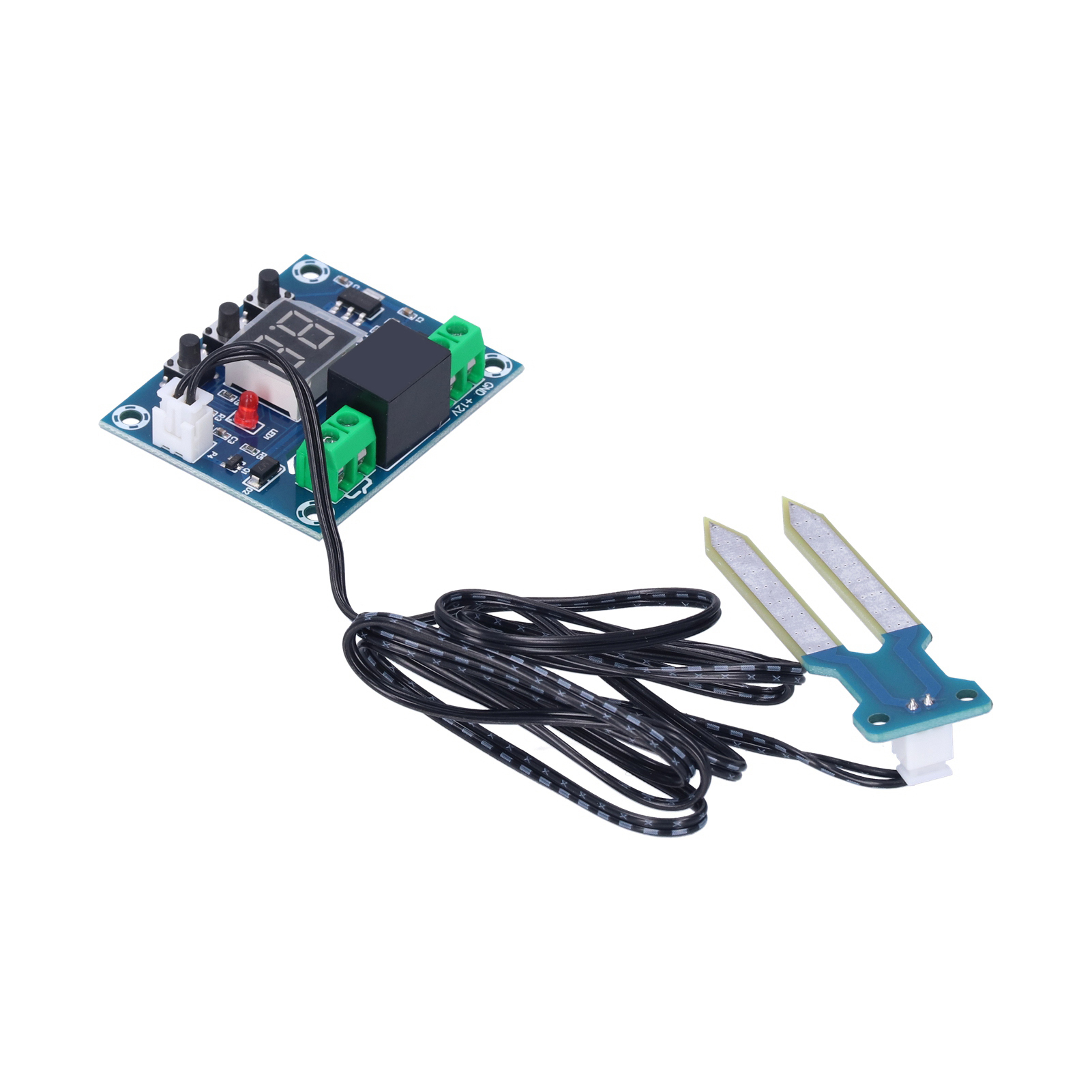 Feuchtigkeitsreglermodul Mit Bodensensor, Automatischer Bewässerung Und Digitalanzeige Xh-m214 Dc12v
