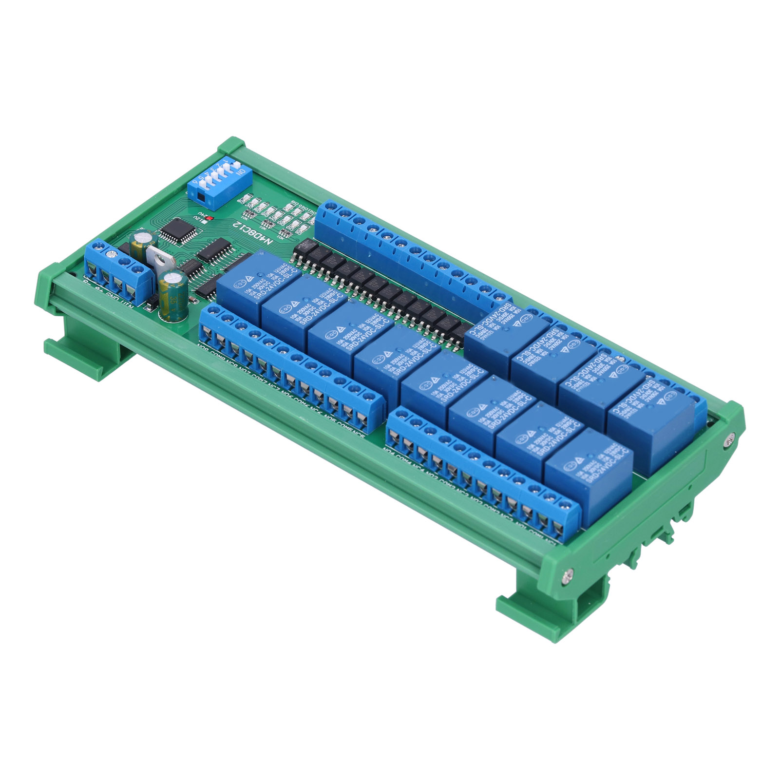 Relaismodul 12 Eingänge 12 Ausgänge Rs485-platine Elektronisches Bauteil Mit Din-schiene N4d8c12 24v