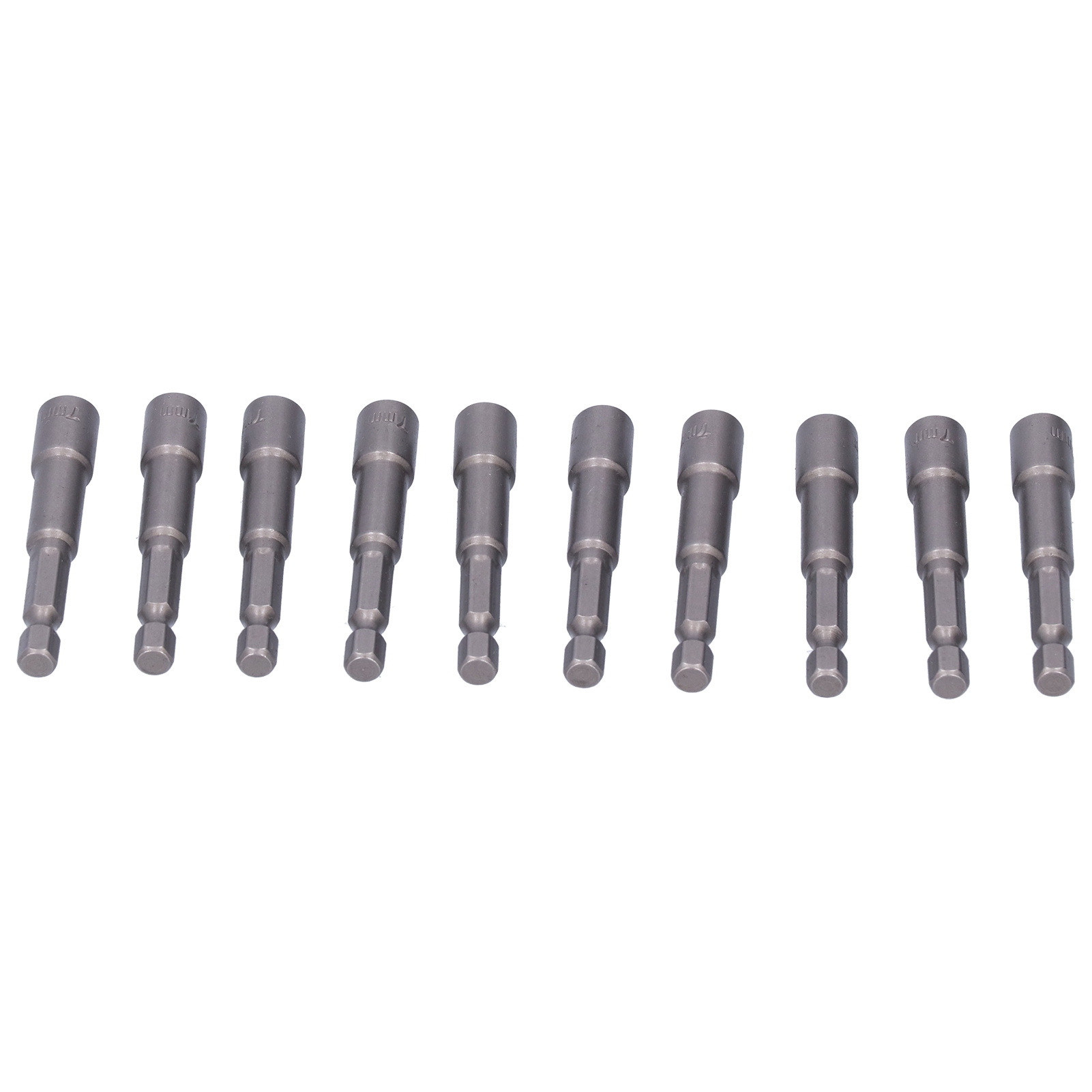 10-teiliges Sechskant-steckschlüssel-set Mit Starkem Magnetischem Elektroschraubendreher-bit-zubehör (7 Mm)