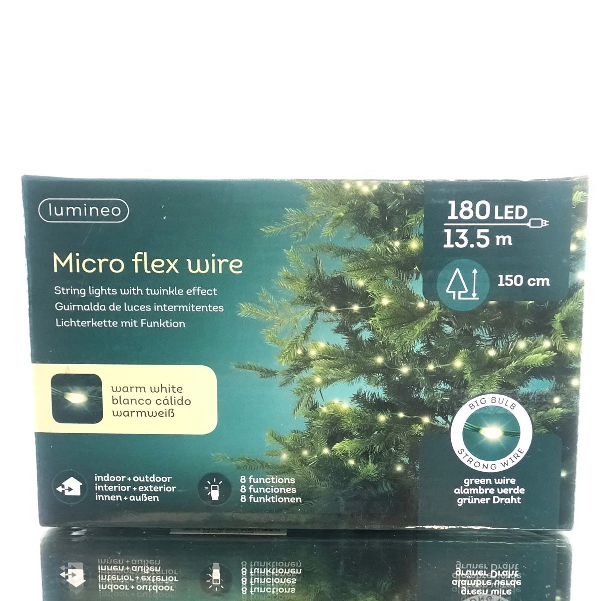 Kaemingk - Lumineo Micro Led Lichterkette Mit Funktionen 1.350 Cm 180 Lichter Warmweiß