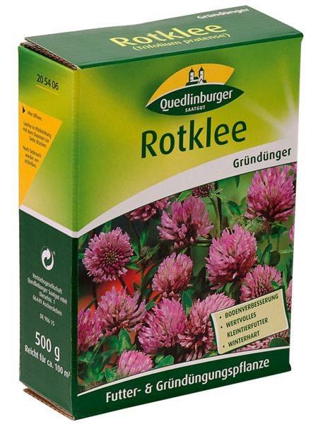 Quedlinburger Gründüngung Rotklee 500 G - Faltschachtel