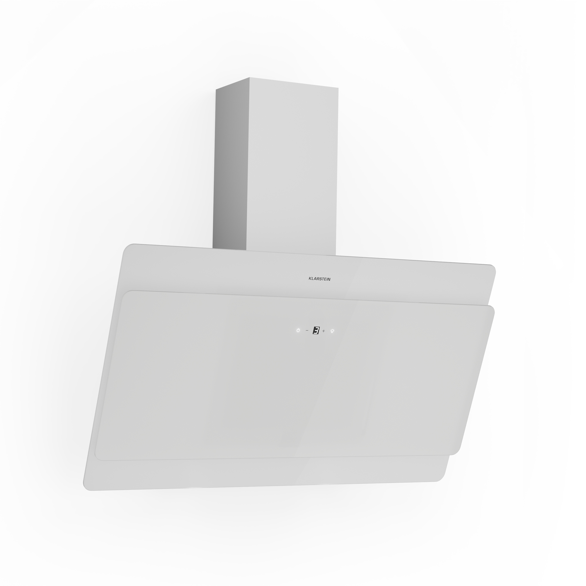 Klarstein Aurica 90 Dunstabzugshaube 90cm 600 m³/h LED Touch Glas Weiß