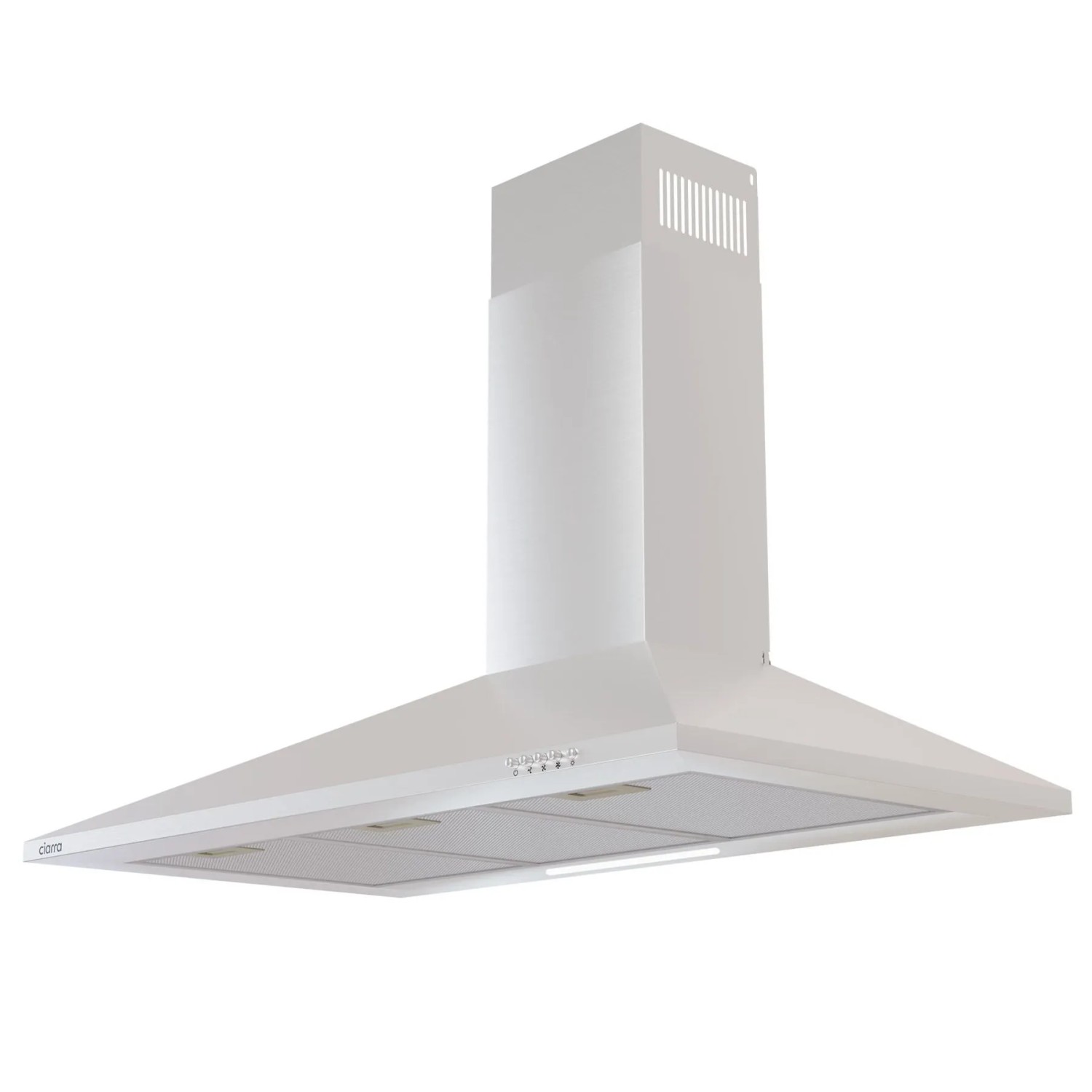 CIARRA Dunstabzugshaube 90 cm 370 m³/h 3 Stufen mit LED Abzugshaube CAS9201A