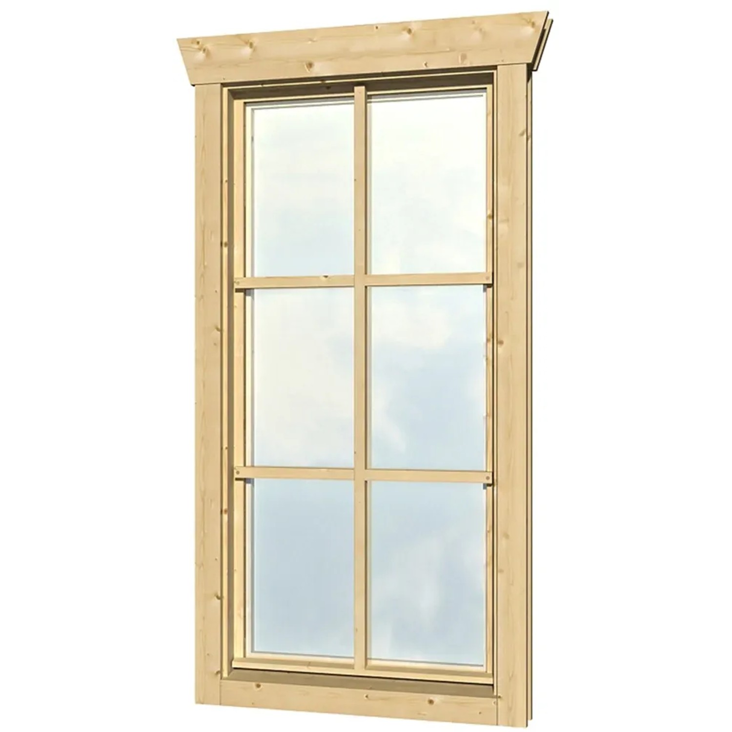 Skan Holz Einzelfenster BxH 57,5 x 123,5 cm Anschlag rechts für 45 mm Häuser