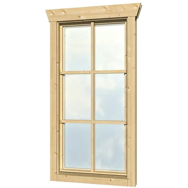 Skan Holz Einzelfenster BxH 57,5 x 123,5 cm Anschlag rechts für 45 mm Häuser
