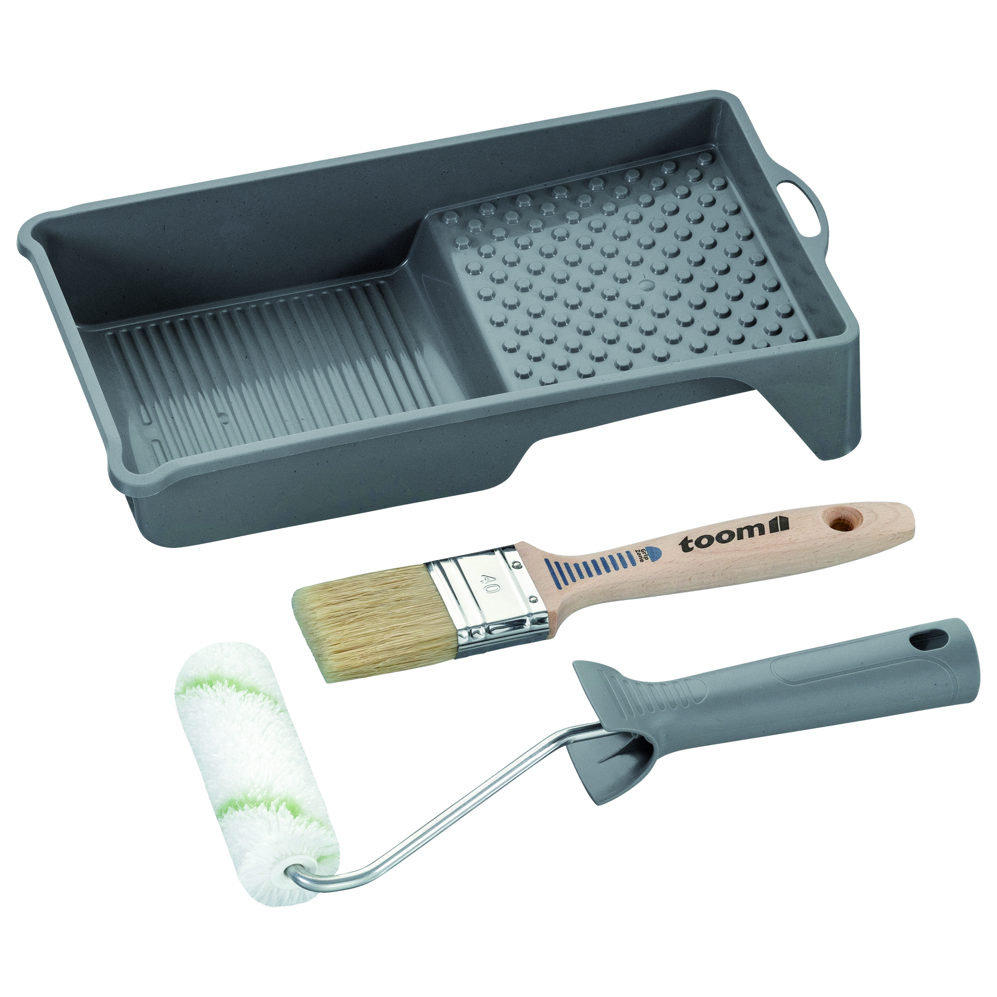 toom Maler-Set mit Farbwalze, Pinsel und Farbwanne 4-teilig