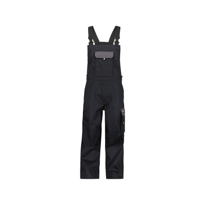 Calais Zweifarbige Arbeitslatzhose, schwarz/zementgrau, Schrittlänge Plus, Größe 54