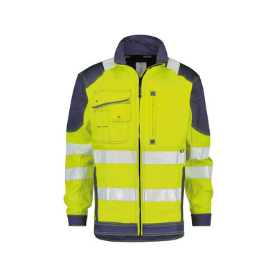 Orlando Warnschutz Arbeitsjacke, neongelb/dunkelblau, Größe XS