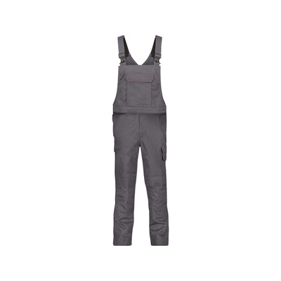 Dakota Flammhemmende Latzhose mit Kniepolstertaschen, zementgrau, Schrittlänge Standard, Größe 62