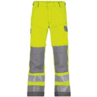 Manchester Multinorm Warnschutzhose mit Kniepolstertaschen, neongelb/grafitgrau, Schrittlänge Standard, Größe 66 Bild 2