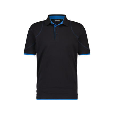 Orbital Poloshirt, schwarz/azurblau, Größe 3XL