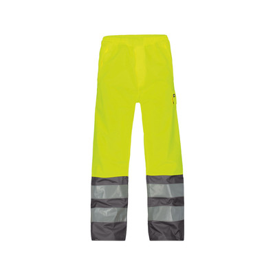 Sola Warnschutz-Regenhose, neongelb/zementgrau, Schrittlänge Standard, Größe 2XL