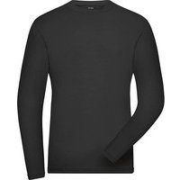 Herren Bio Workwear Langarm Stretch-Shirt JN1804, schwarz, Größe S Bild 2