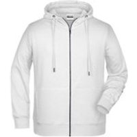 Herren Hoody Sweatjacke 8026, weiß, Größe XL Bild 2