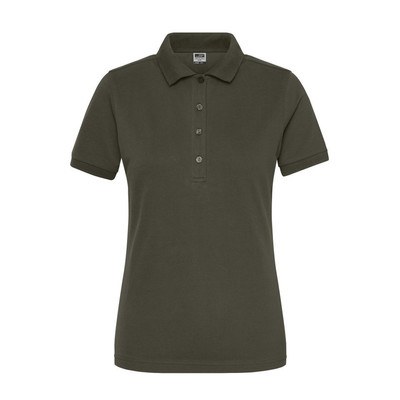 Damen Bio Workwear Poloshirt Stretch JN1805, oliv, Größe L