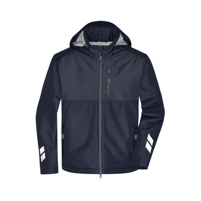 Winter Workwear Hardshell Jacke Sorona® JN1815, navy-blau/carbon, Größe 6XL
