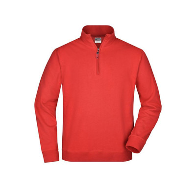 Zip Sweatpullover JN352, rot, Größe XL