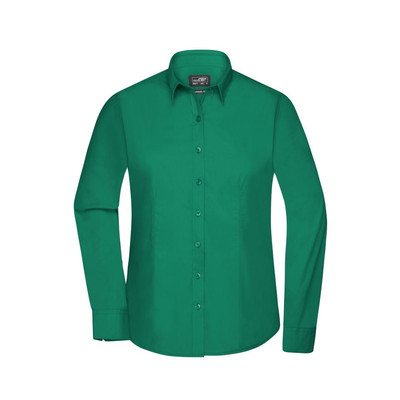 Damenbluse Poplin Langarm JN677, irisch-grün, Größe XXL