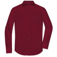 Herrenhemd Poplin Langarm JN678, wein-rot, Größe 4XL Bild 2