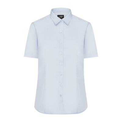 Damenbluse Poplin Kurzarm JN679, hellblau, Größe M