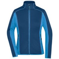 Damen Strukturfleece Jacke JN783, navy-blau/hellblau, Größe M Bild 2
