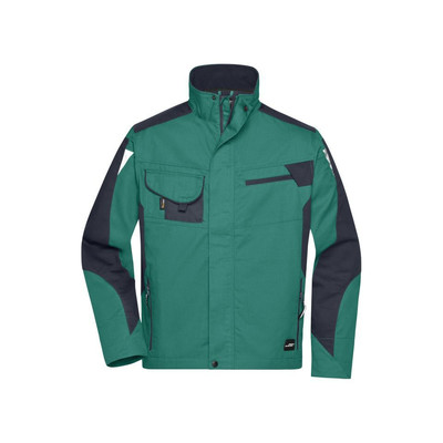 Workwear Jacke JN821, dunkelgrün/schwarz, Größe S